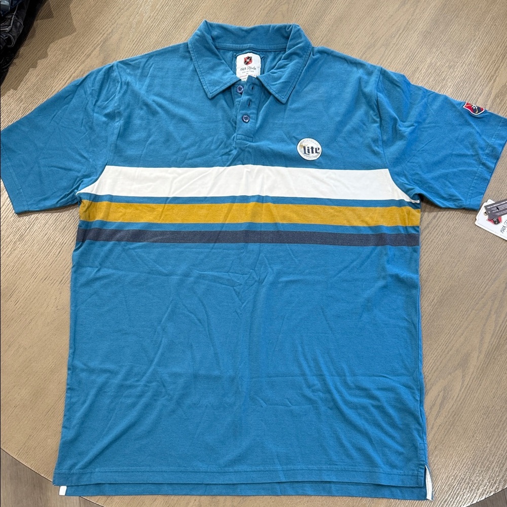 American Needle Miller Lite Golf Polo Shirt XL NWT